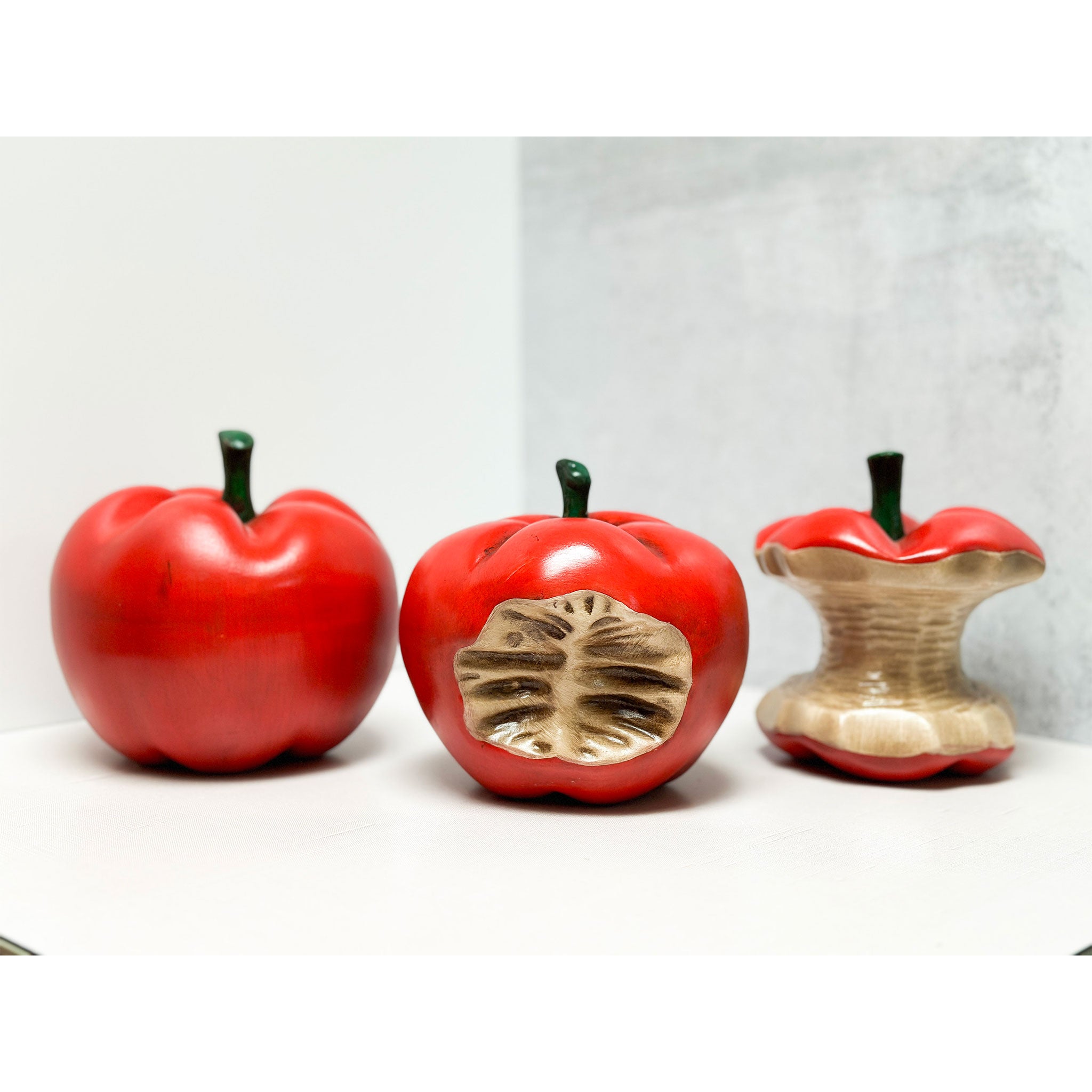 3 Piece Ceramic Apple Centerpiece Set
