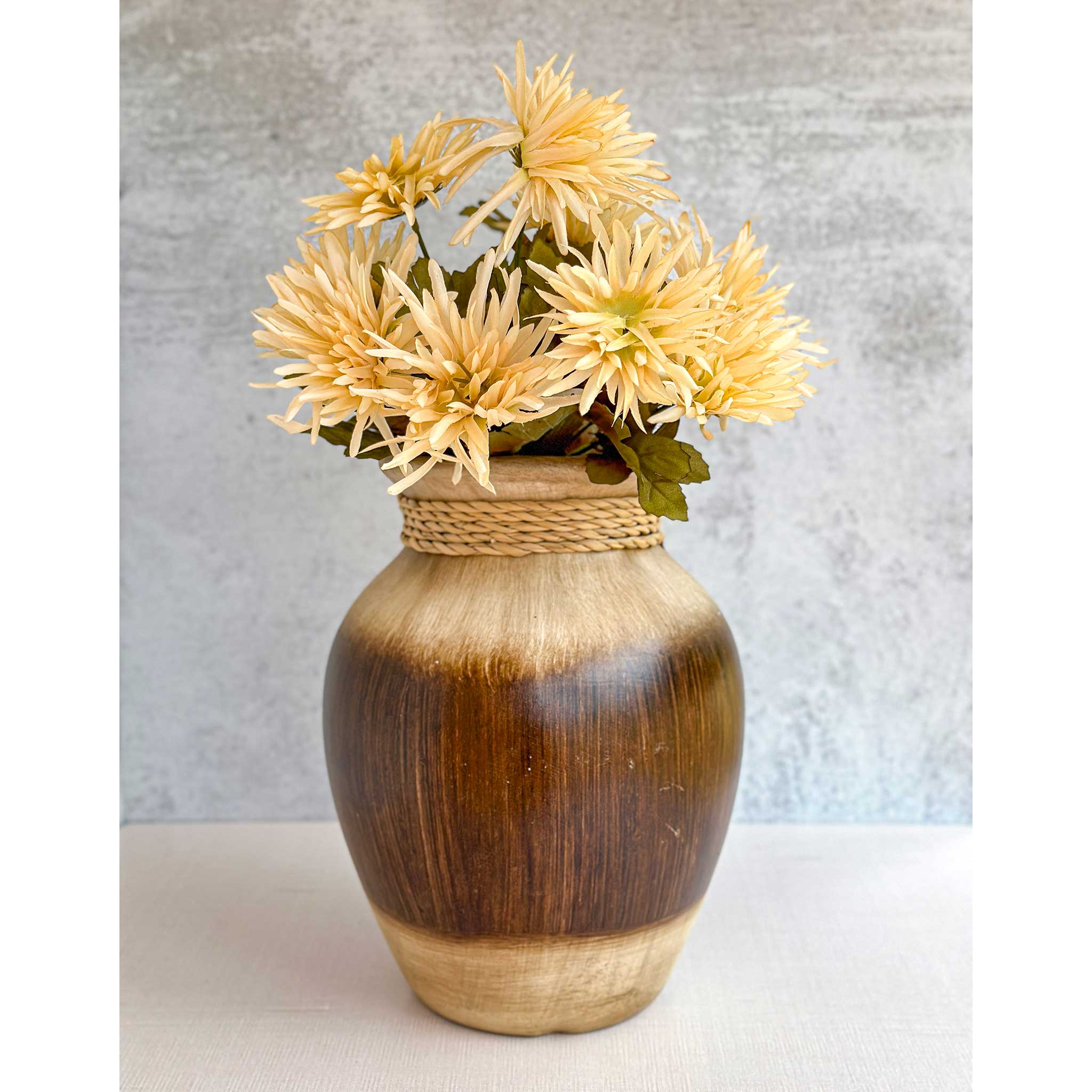 Artisanal Ceramic Vase - Beige Ombre