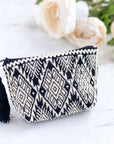 Handwoven Coin Purse with Tassel - Black