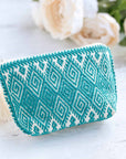 Handwoven Coin Purse with Tassel - Turquoise