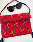 3-in-1 Convertible Purse - Red/Navy/Yellow