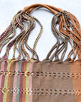Handwoven Cotton Tote - Burlywood Stripes