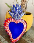 Milagro Tin Heart - Royal blue